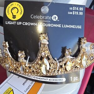 Celebrate It Gold Light-Up Jewel Tiara Crown